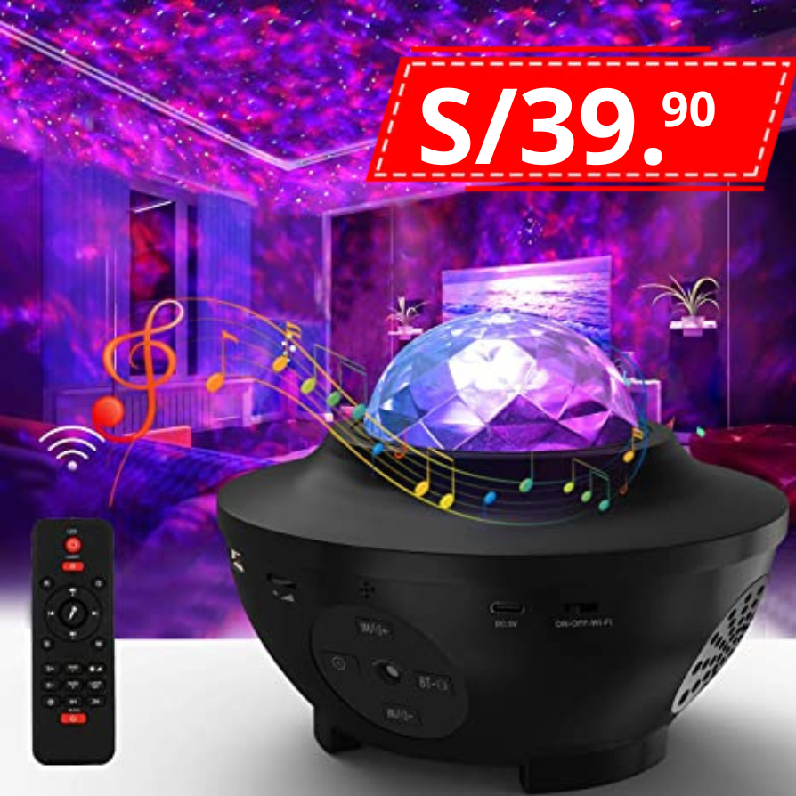 Proyector Galaxia  Bluetooth con altavoz y Luces led